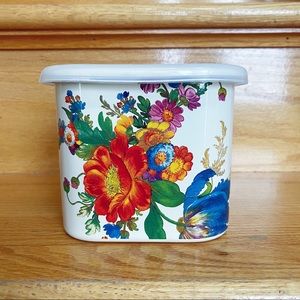 Mackenzie-Childs Enamel Floral Container